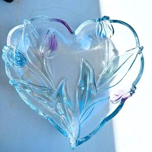 Glass 3D heart tray